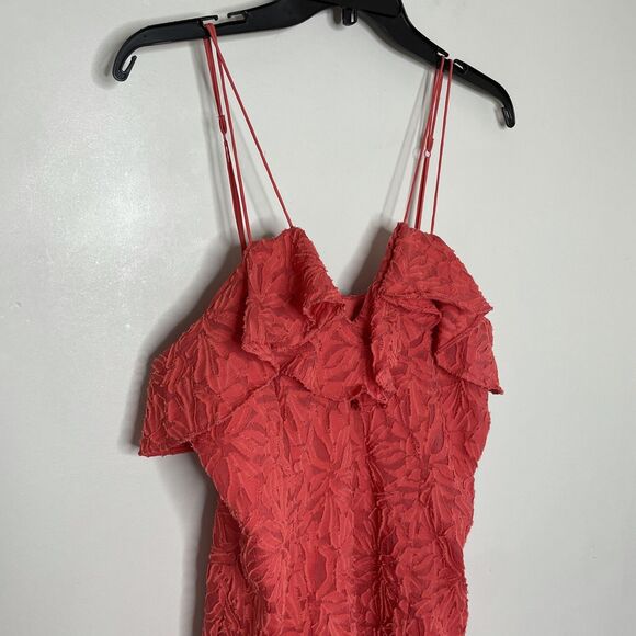 C/MEO Collective Dress Women Large Mini Red Strappy Ruffle More to Give - Picture 4 of 9